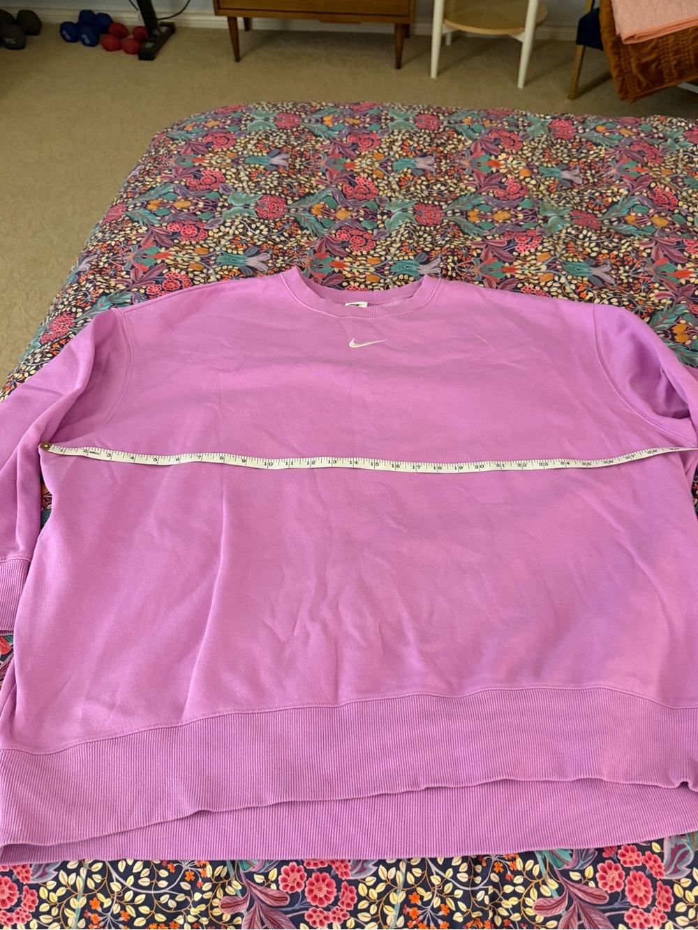 Nike Purple Crewneck Sweatshirt with White Swoosh